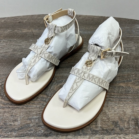 NEW Michael Kors SASHA Logo Sandals Size 9 - Picture 2 of 13